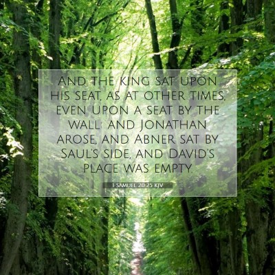 Picture 07 - 1 Samuel 20:25 KJV - And the king sat upon his seat, as at other - Bible Verse Picture