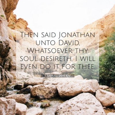 Picture 07 - 1 Samuel 20:4 KJV - Then said Jonathan unto David, Whatsoever thy - Bible Verse Picture