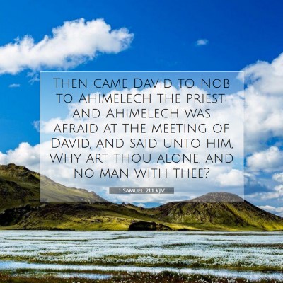 Picture 07 - 1 Samuel 21:1 KJV - Then came David to Nob to Ahimelech the priest: - Bible Verse Picture