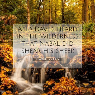 Picture 07 - 1 Samuel 25:4 KJV - And David heard in the wilderness that Nabal did - Bible Verse Picture