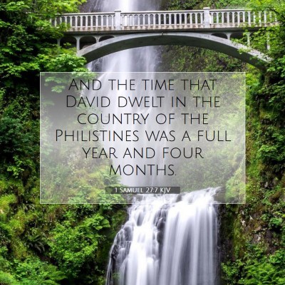 Picture 07 - 1 Samuel 27:7 KJV - And the time that David dwelt in the country of - Bible Verse Picture