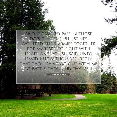 Picture 07 - 1 Samuel 28:1 KJV - And it came to pass in those days, that the - Bible Verse Picture