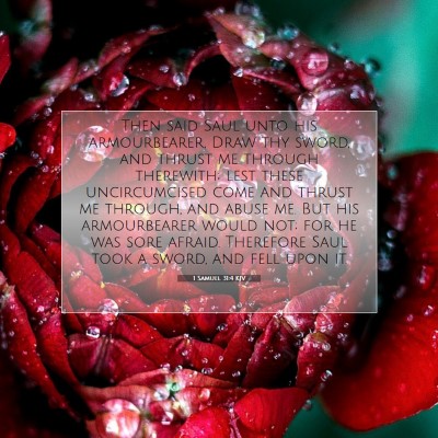 Picture 07 - 1 Samuel 31:4 KJV - Then said Saul unto his armourbearer, Draw thy - Bible Verse Picture