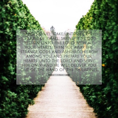 Picture 07 - 1 Samuel 7:3 KJV - And Samuel spake unto all the house of Israel, - Bible Verse Picture