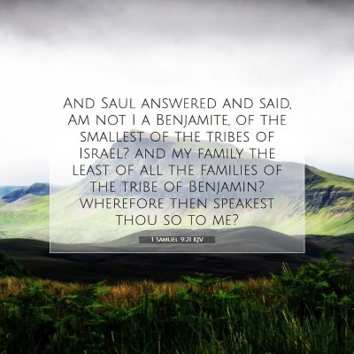 Picture 07 - 1 Samuel 9:21 KJV - And Saul answered and said, Am not I a Benjamite, - Bible Verse Picture