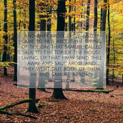 Picture 07 - 1 Samuel 9:26 KJV - And they arose early: and it came to pass about - Bible Verse Picture