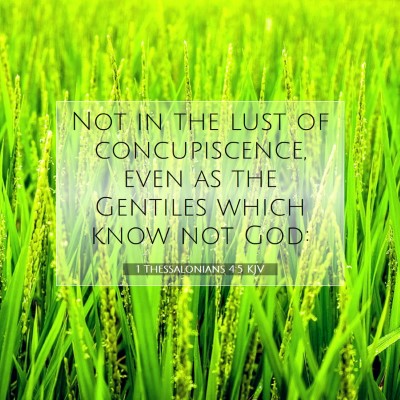 Picture 07 - 1 Thessalonians 4:5 KJV - Not in the lust of concupiscence, even as the - Bible Verse Picture