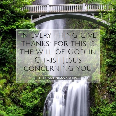 Picture 07 - 1 Thessalonians 5:18 KJV - In every thing give thanks: for this is the will - Bible Verse Picture