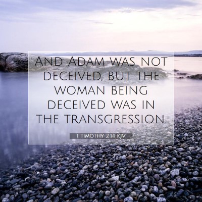Picture 07 - 1 Timothy 2:14 KJV - And Adam was not deceived, but the woman being - Bible Verse Picture