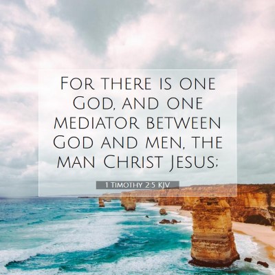 Picture 07 - 1 Timothy 2:5 KJV - For there is one God, and one mediator between - Bible Verse Picture