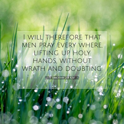Picture 07 - 1 Timothy 2:8 KJV - I will therefore that men pray every where, - Bible Verse Picture