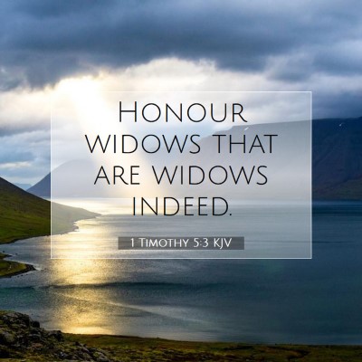 Picture 07 - 1 Timothy 5:3 KJV - Honour widows that are widows - Bible Verse Picture