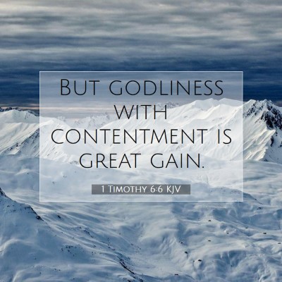 Picture 07 - 1 Timothy 6:6 KJV - But godliness with contentment is great - Bible Verse Picture
