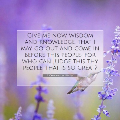 Picture 07 - 2 Chronicles 1:10 KJV - Give me now wisdom and knowledge, that I may go - Bible Verse Picture