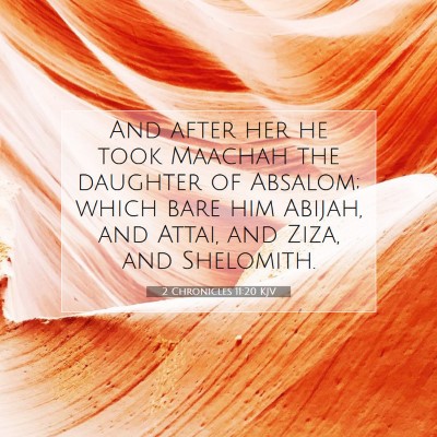 Picture 07 - 2 Chronicles 11:20 KJV - And after her he took Maachah the daughter of - Bible Verse Picture