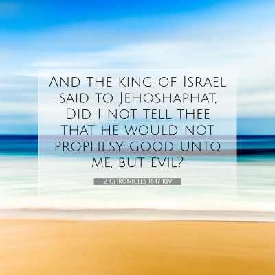Picture 07 - 2 Chronicles 18:17 KJV - And the king of Israel said to Jehoshaphat, Did I - Bible Verse Picture