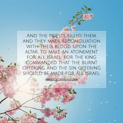 Picture 07 - 2 Chronicles 29:24 KJV - And the priests killed them, and they made - Bible Verse Picture