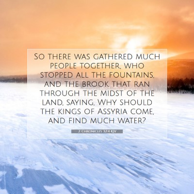 Picture 07 - 2 Chronicles 32:4 KJV - So there was gathered much people together, who - Bible Verse Picture
