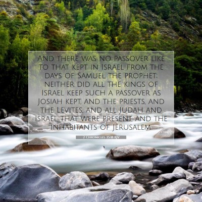 Picture 07 - 2 Chronicles 35:18 KJV - And there was no passover like to that kept in - Bible Verse Picture