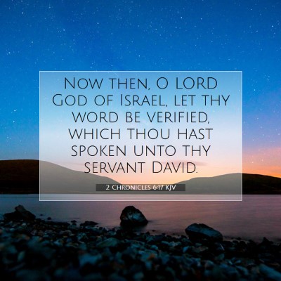 Picture 07 - 2 Chronicles 6:17 KJV - Now then, O LORD God of Israel, let thy word be - Bible Verse Picture