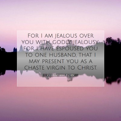 Picture 07 - 2 Corinthians 11:2 KJV - For I am jealous over you with godly jealousy: - Bible Verse Picture