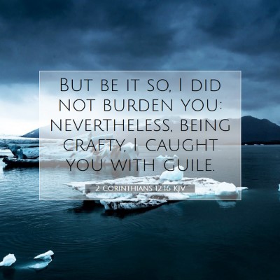 Picture 07 - 2 Corinthians 12:16 KJV - But be it so, I did not burden you: nevertheless, - Bible Verse Picture