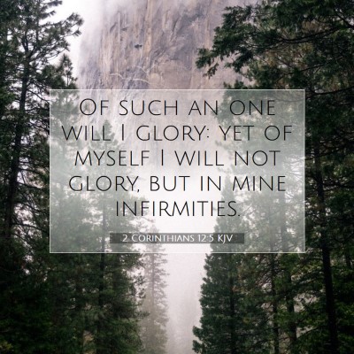 Picture 07 - 2 Corinthians 12:5 KJV - Of such an one will I glory: yet of myself I will - Bible Verse Picture