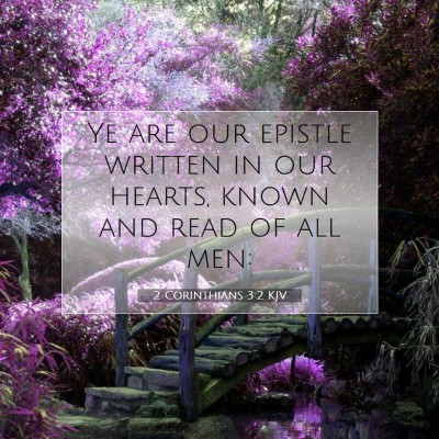 Picture 07 - 2 Corinthians 3:2 KJV - Ye are our epistle written in our hearts, known - Bible Verse Picture