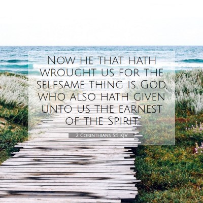 Picture 07 - 2 Corinthians 5:5 KJV - Now he that hath wrought us for the selfsame - Bible Verse Picture