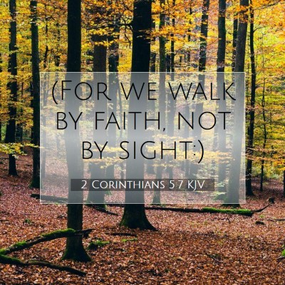 Picture 07 - 2 Corinthians 5:7 KJV - (For we walk by faith, not by - Bible Verse Picture