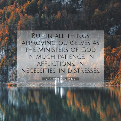 Picture 07 - 2 Corinthians 6:4 KJV - But in all things approving ourselves as the - Bible Verse Picture