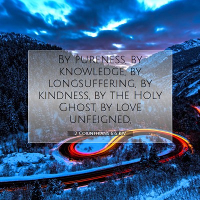 Picture 07 - 2 Corinthians 6:6 KJV - By pureness, by knowledge, by longsuffering, by - Bible Verse Picture