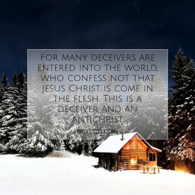 Picture 07 - 2 John 1:7 KJV - For many deceivers are entered into the world, - Bible Verse Picture