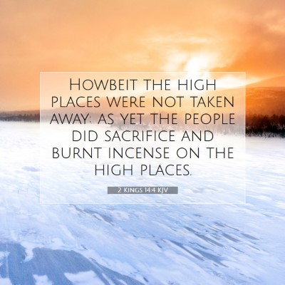 Picture 07 - 2 Kings 14:4 KJV - Howbeit the high places were not taken away: as - Bible Verse Picture