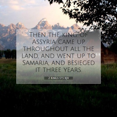 Picture 07 - 2 Kings 17:5 KJV - Then the king of Assyria came up throughout all - Bible Verse Picture