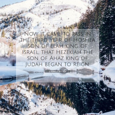 Picture 07 - 2 Kings 18:1 KJV - Now it came to pass in the third year of Hoshea - Bible Verse Picture