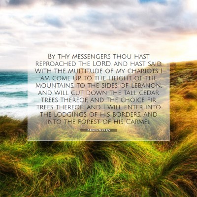 Picture 07 - 2 Kings 19:23 KJV - By thy messengers thou hast reproached the LORD, - Bible Verse Picture