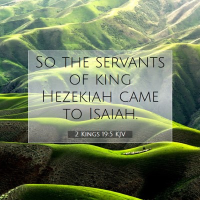 Picture 07 - 2 Kings 19:5 KJV - So the servants of king Hezekiah came to - Bible Verse Picture