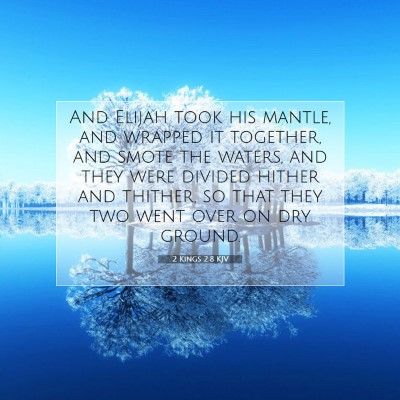 Picture 07 - 2 Kings 2:8 KJV - And Elijah took his mantle, and wrapped it - Bible Verse Picture