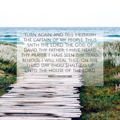 Picture 07 - 2 Kings 20:5 KJV - Turn again, and tell Hezekiah the captain of my - Bible Verse Picture