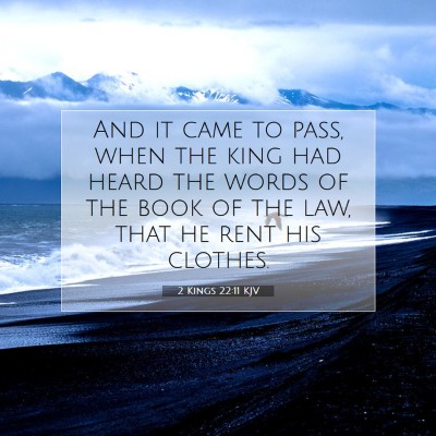 Picture 07 - 2 Kings 22:11 KJV - And it came to pass, when the king had heard the - Bible Verse Picture