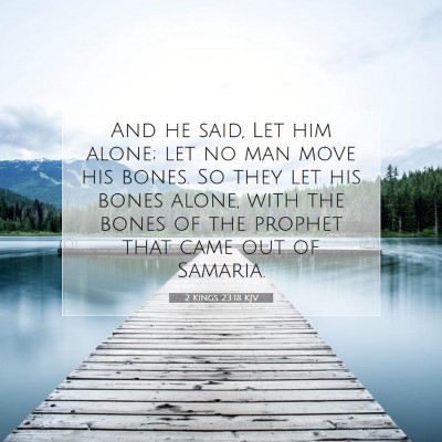 Picture 07 - 2 Kings 23:18 KJV - And he said, Let him alone; let no man move his - Bible Verse Picture