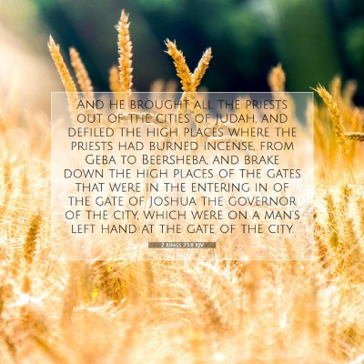 Picture 07 - 2 Kings 23:8 KJV - And he brought all the priests out of the cities - Bible Verse Picture