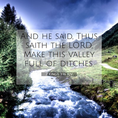 Picture 07 - 2 Kings 3:16 KJV - And he said, Thus saith the LORD, Make this - Bible Verse Picture