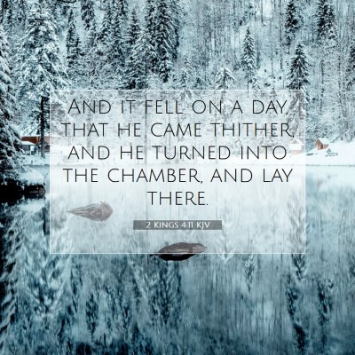 Picture 07 - 2 Kings 4:11 KJV - And it fell on a day, that he came thither, and - Bible Verse Picture