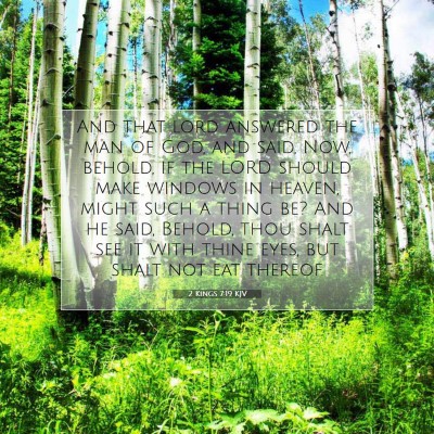 Picture 07 - 2 Kings 7:19 KJV - And that lord answered the man of God, and said, - Bible Verse Picture