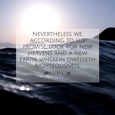 Picture 07 - 2 Peter 3:13 KJV - Nevertheless we, according to his promise, look - Bible Verse Picture