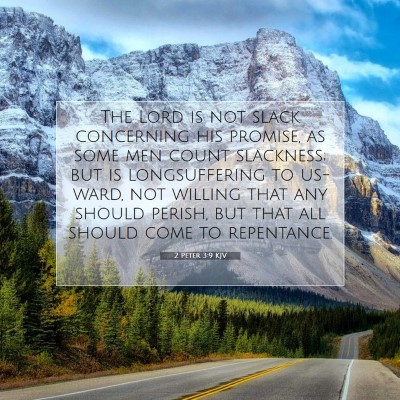 Picture 07 - 2 Peter 3:9 KJV - The Lord is not slack concerning his promise, as - Bible Verse Picture