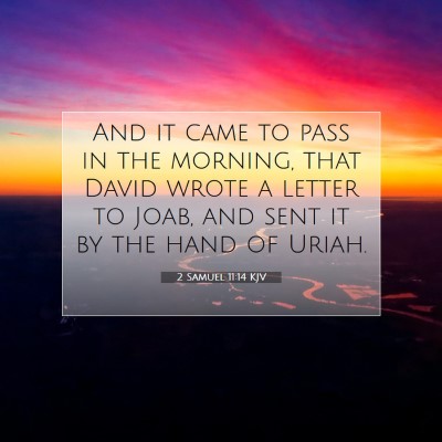 Picture 07 - 2 Samuel 11:14 KJV - And it came to pass in the morning, that David - Bible Verse Picture