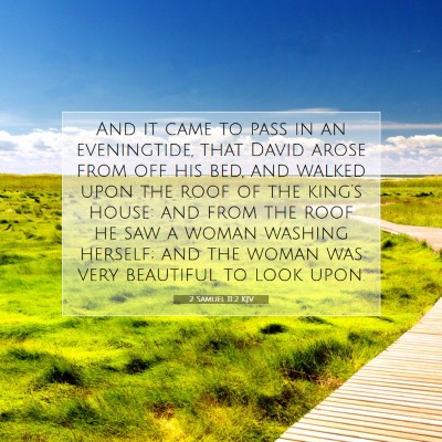 Picture 07 - 2 Samuel 11:2 KJV - And it came to pass in an eveningtide, that David - Bible Verse Picture